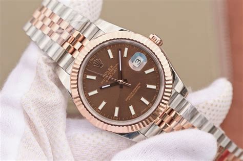 rolex datejust brown dial